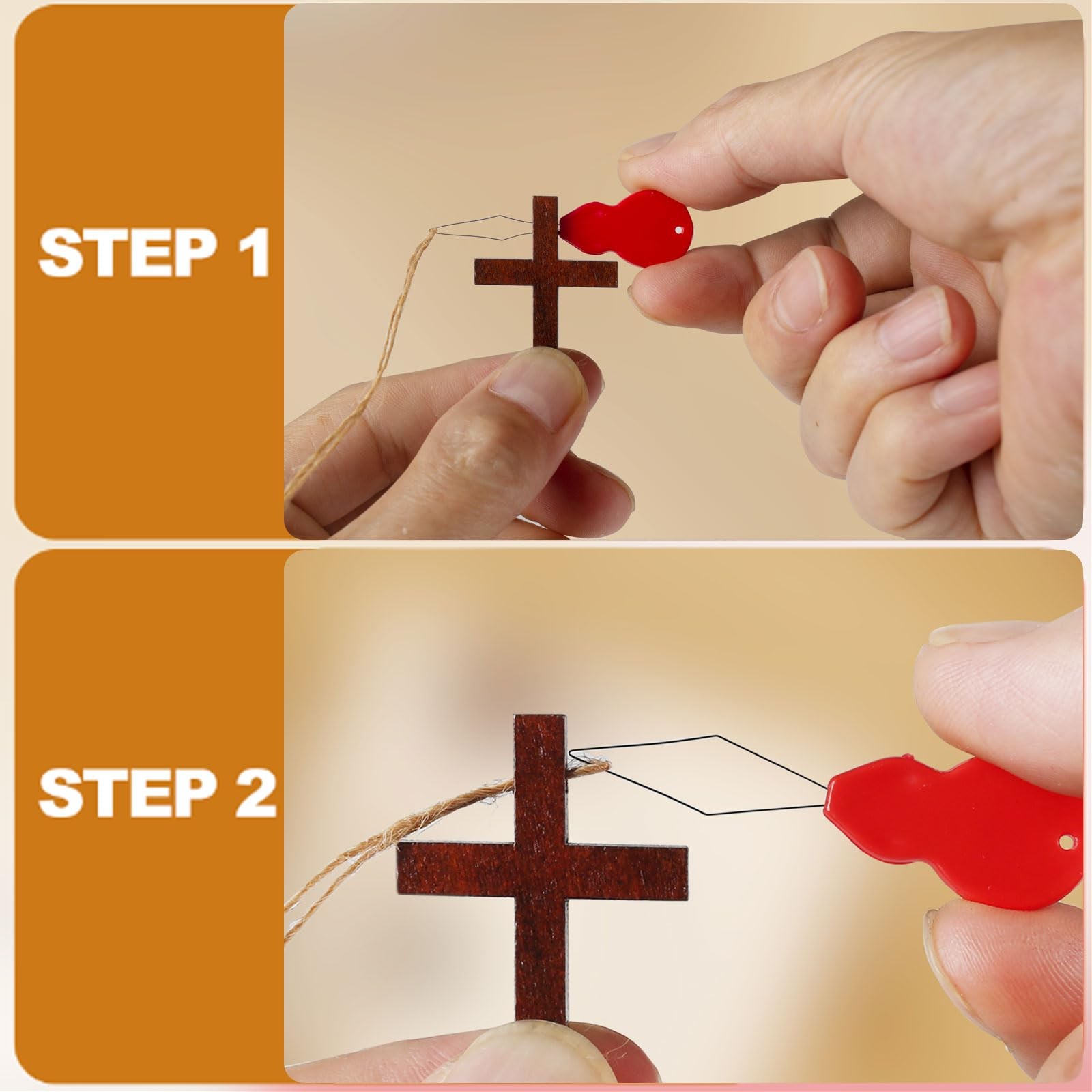 72 Pcs Mini Wooden Crosses Wood Cross Bulk Pack for Crafts, Easter