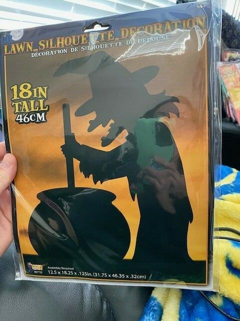 Witch Silhouette 46cm Lawn Outdoor Halloween Fancy Dress Party Celebration New!!