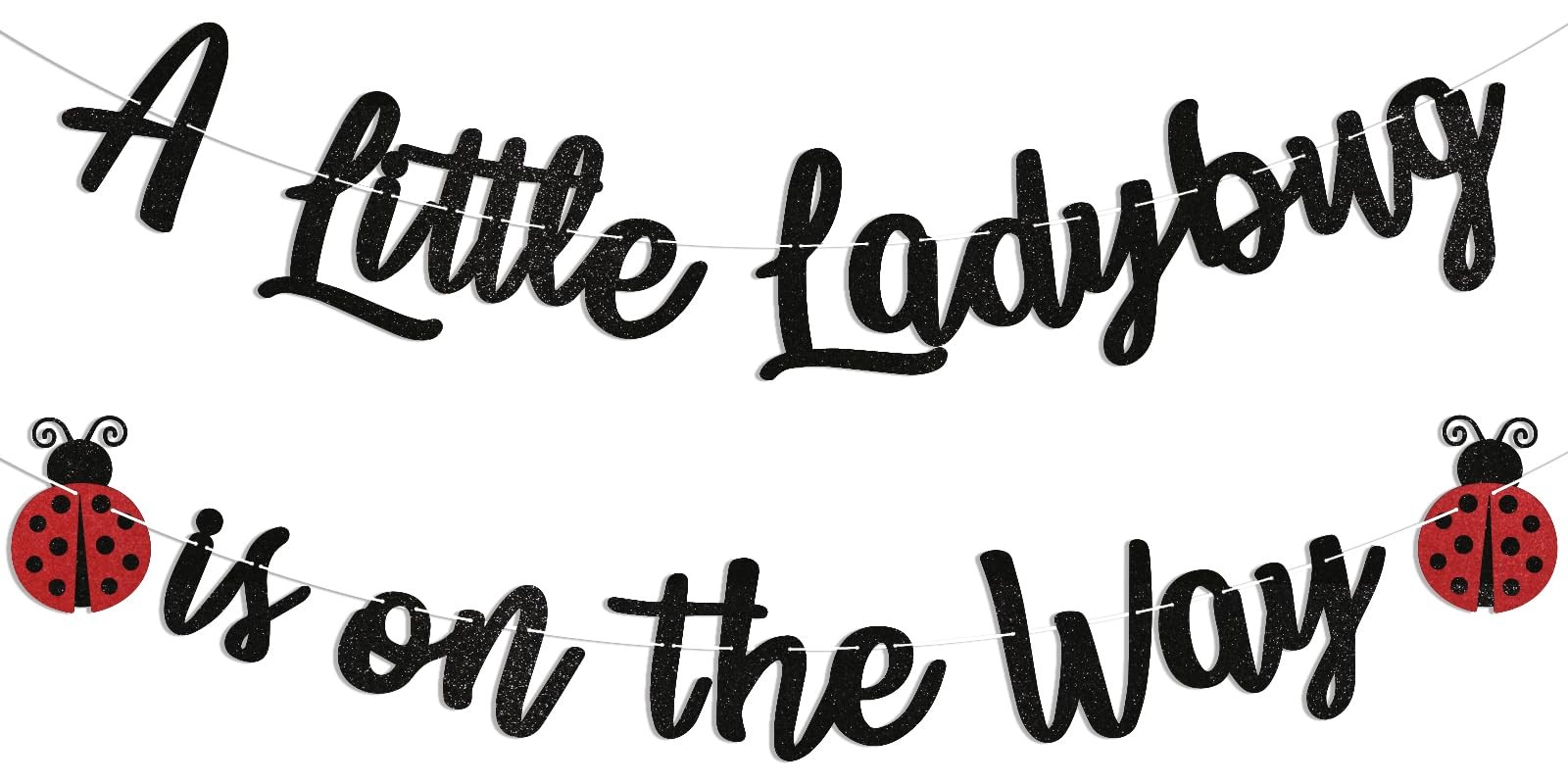 Ladybug Baby Shower Decorations – A Little Ladybug is on the Way Banner, Lady…