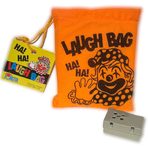 1 LAUGH BAG Laughing Sound Toy Prank Joke Gift Funny HA Box Clown Squeeze Trick