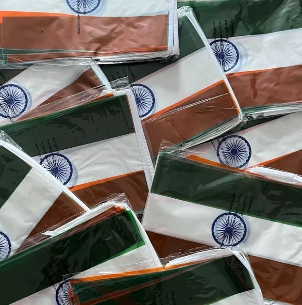 India Flag Bunting 10m 20 Flags Waterproof Outdoor Indoor Party Event Decoration