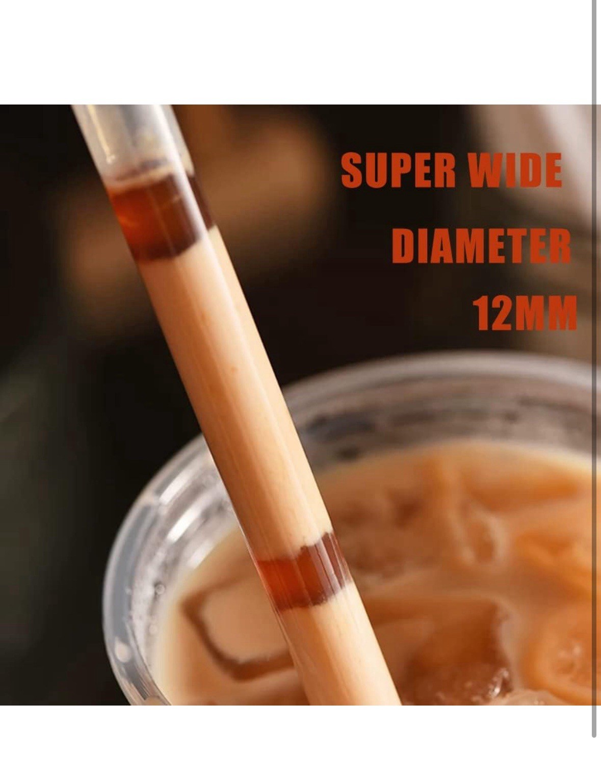 ALINK 100 PCS Clear Plastic Boba Straws, 1/2″ Wide X 8 1/2″ Long Disposable