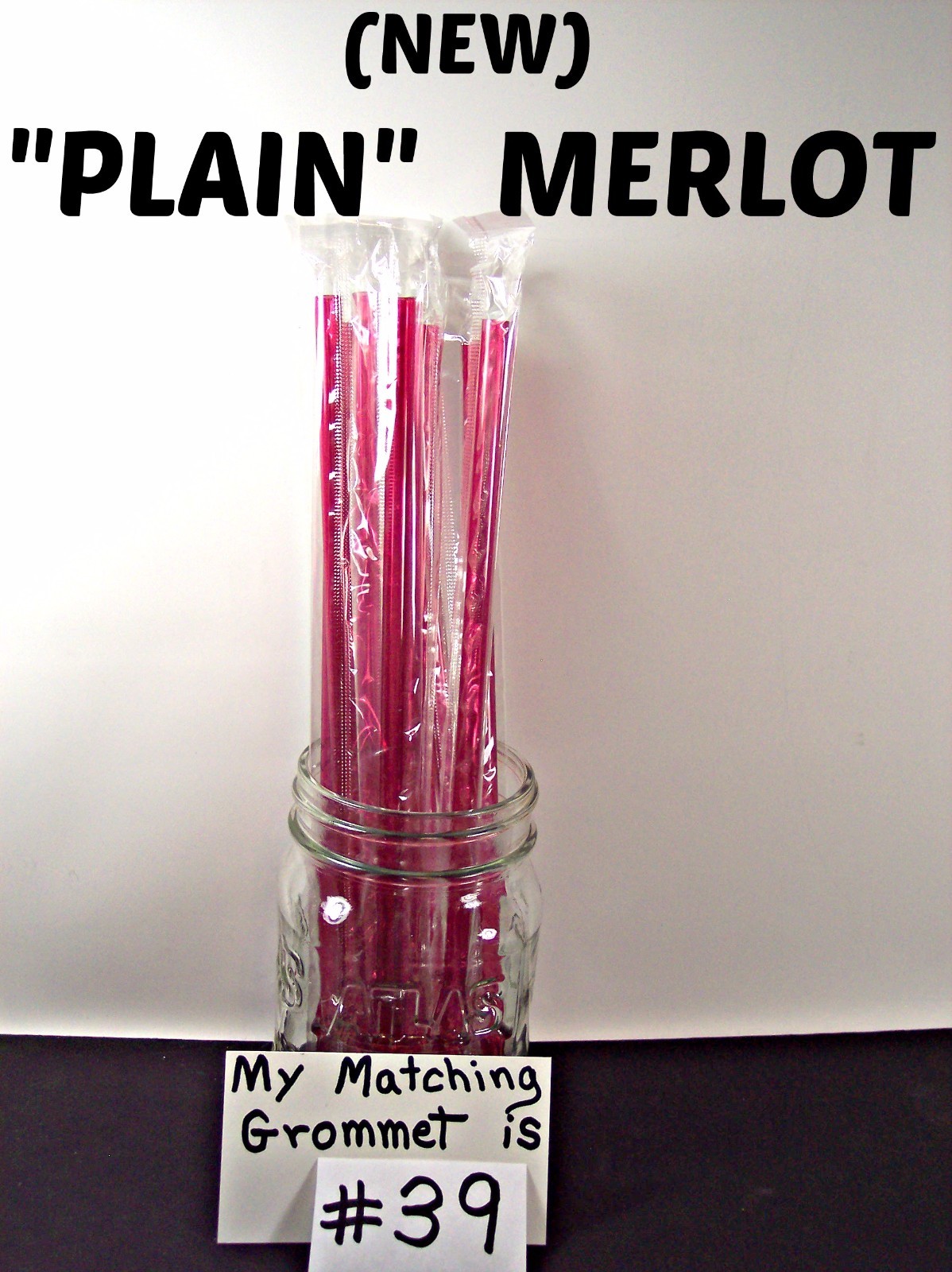 PLAIN ACRYLIC STRAWS, Solid Colors, Individually Wrapped, Reusable