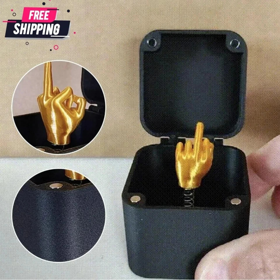Middle Finger Surprise Gift Box Middle Finger Perfect Prank Hand Pop-Up Gift Box