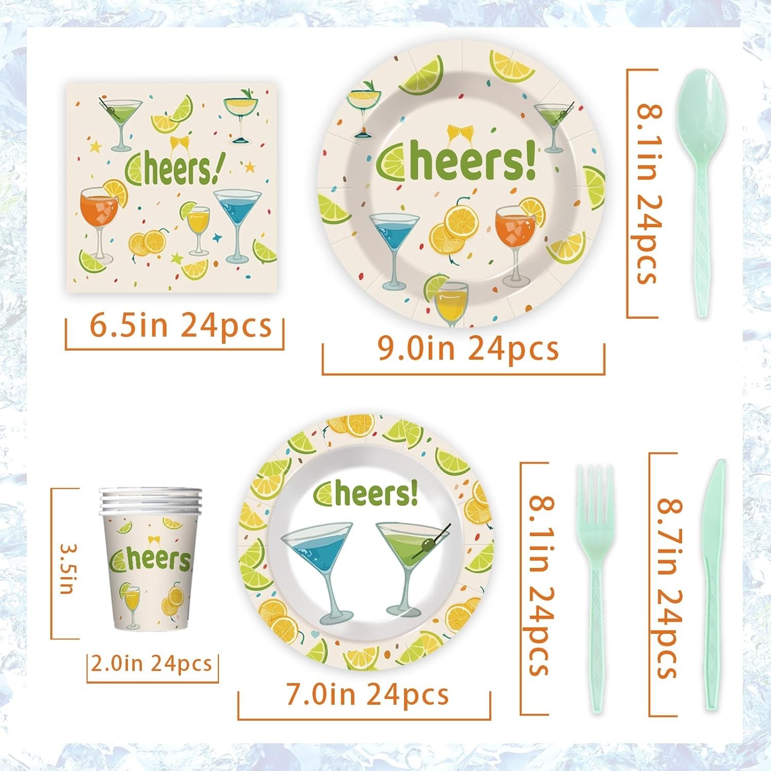Cheers All Occasion Disposable Tableware (Plates, Cups, Napkins, Utensils)
