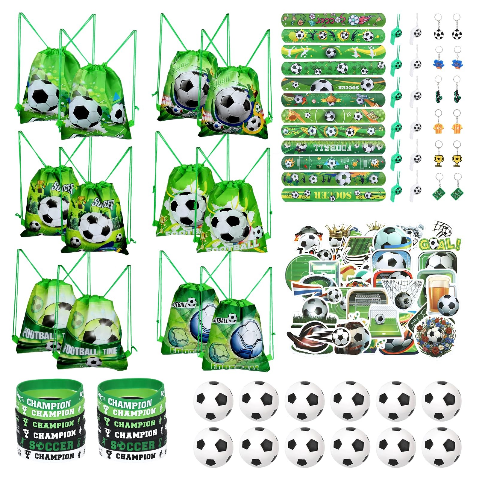 xieketn 122 Pcs Soccer Party Favors Set, Soccer Theme Party Decorations with …