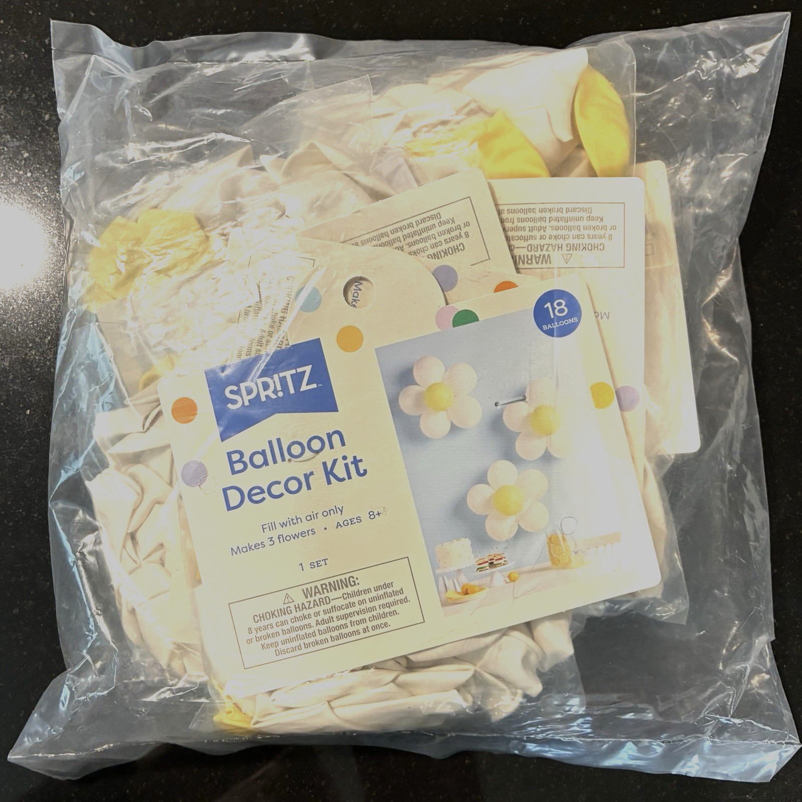 Spritz Daisy Balloon Kits 6 Bags Makes 18 Balloon Daisy Flowers Brand New Sealed