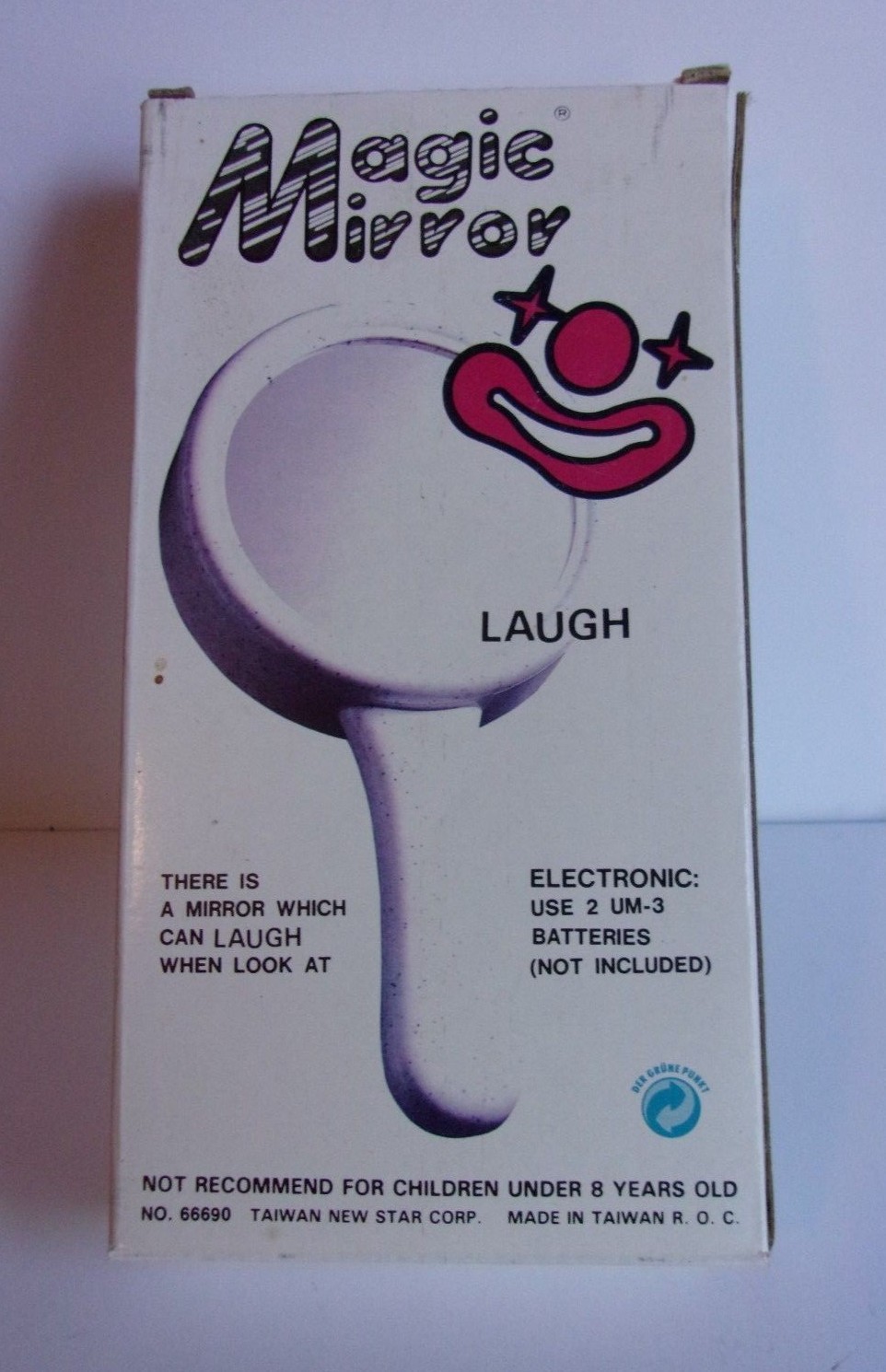 MAGIC LAUGH HAND HELD MIRROR Laughing Sound Toy Prank Joke Funny