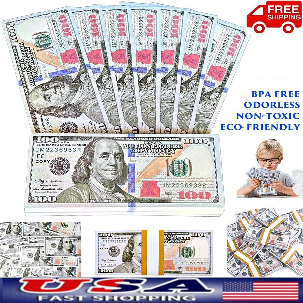 100-1000Pcs money props toy play fake bills for video, Learning Education Toys