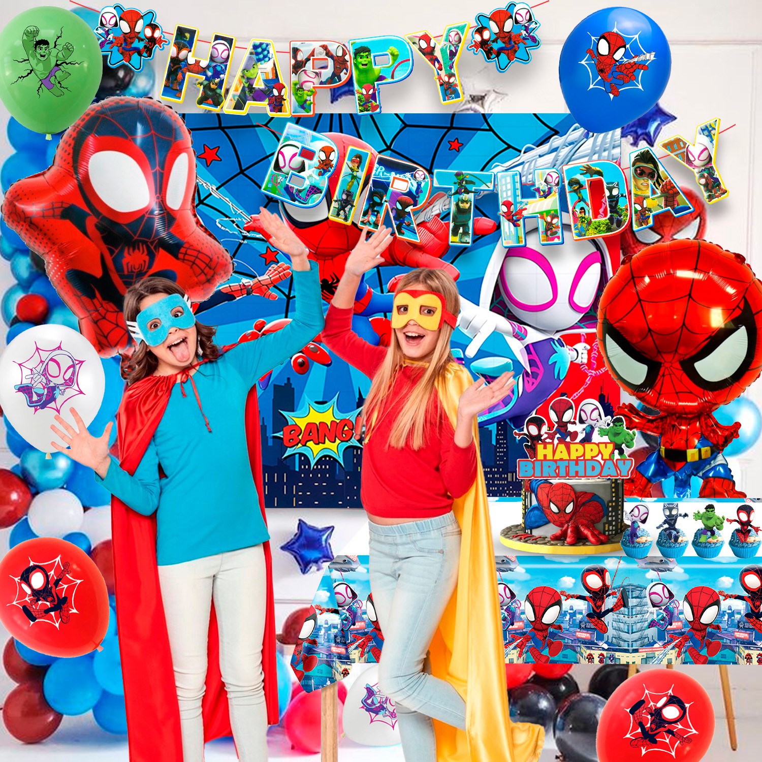 Marvel Spiderman and His Amazing Friends Birthday Party Decoration Boys Balloons