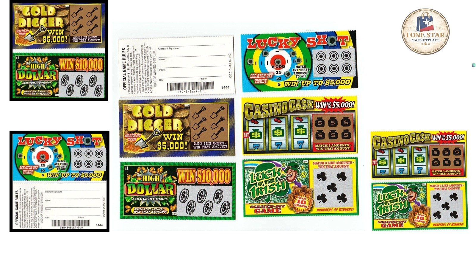 Hilarious 5-Pack Fake Lottery Tickets – Perfect Prank Gift for Family & Friends