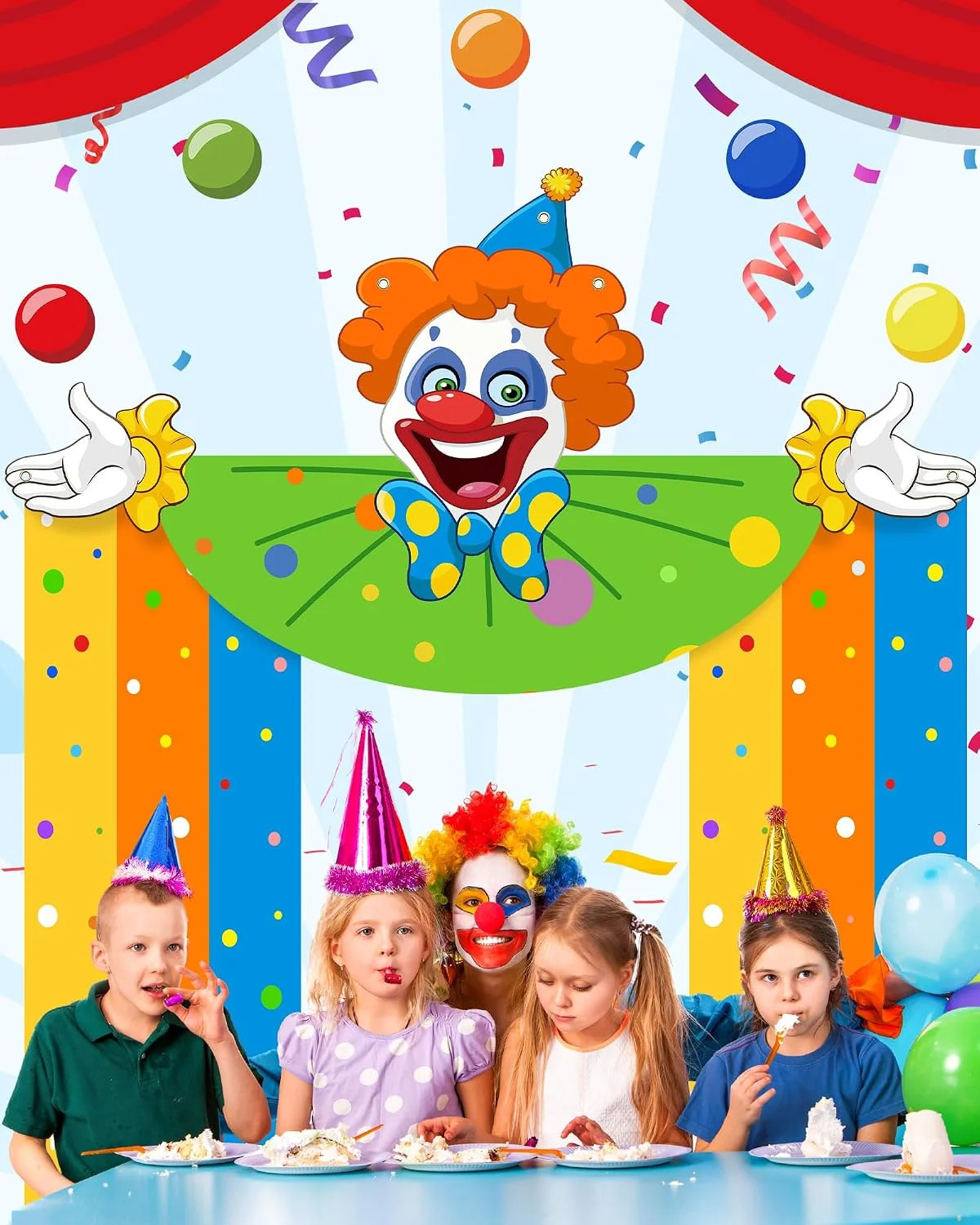Mindsoft 3 Pcs Carnival Circus Party Decorations Circus Clown Birthday Decor Doo