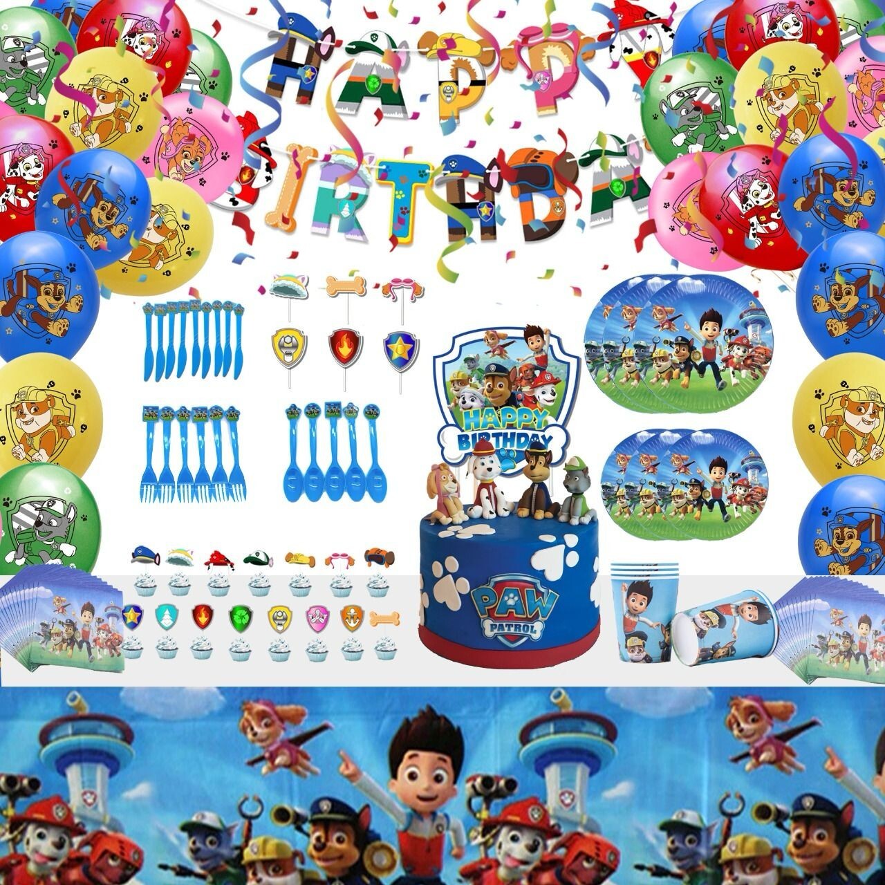 The Color Hub 20 Guest Paw Dog Patrol Birthday Party Supplies