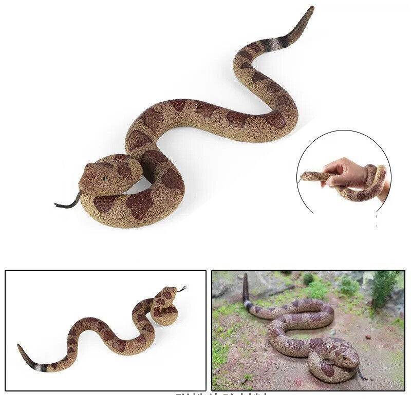 10.5″ Realistic Lifelike Rattlesnake Snake Soft Scary Toy Prank Party Joke Prop
