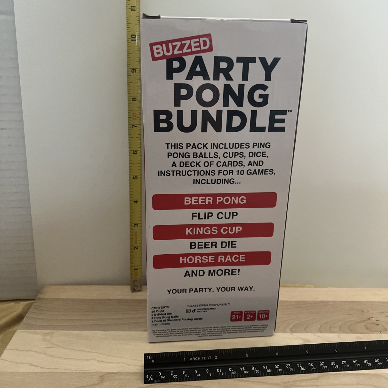 WHAT DO YOU MEME? Buzzed Party Pong Bundle – Outdoor and Indoor Drinking Game