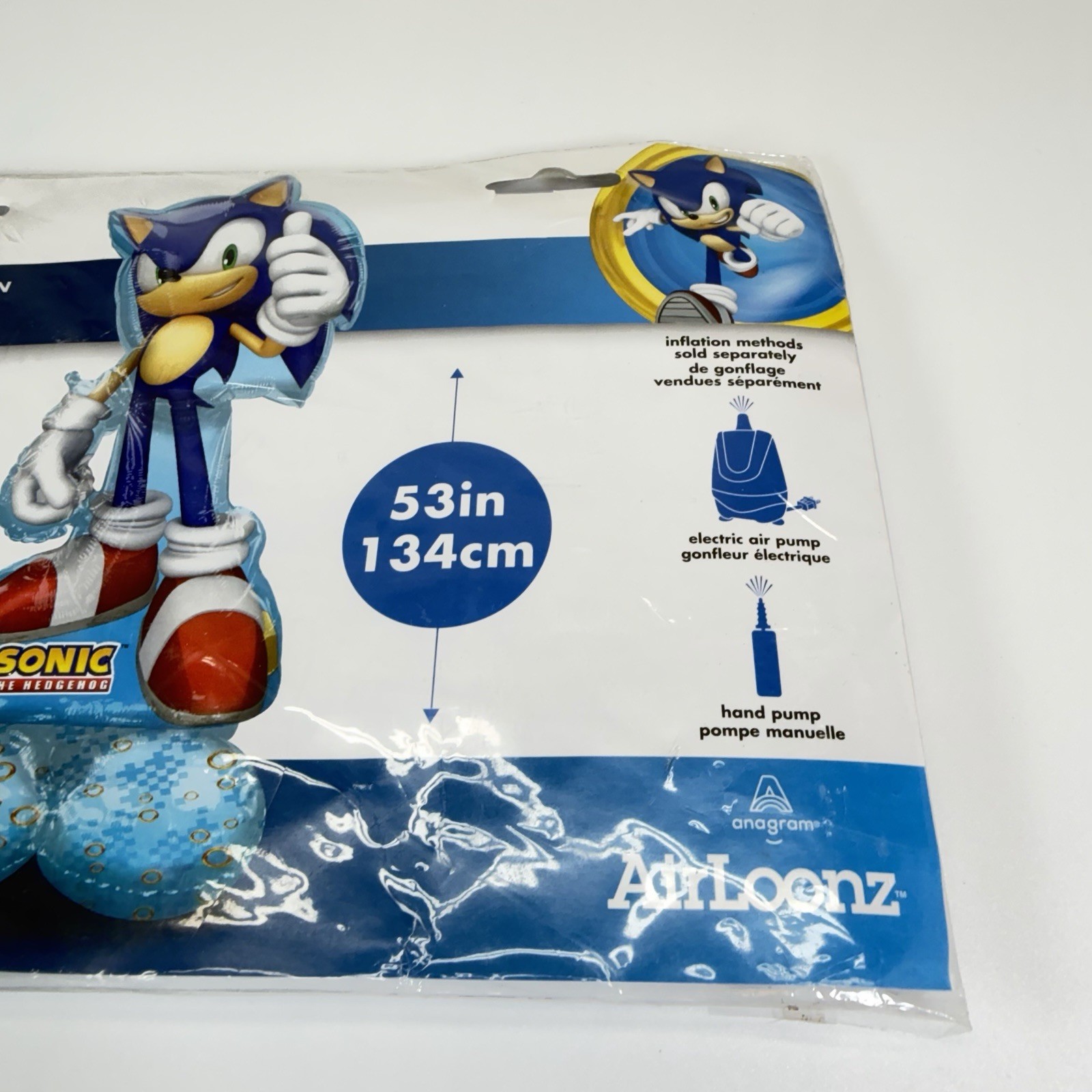 Sonic The Hedgehog 53” Balloon Air-Fill Only Airloonz Birthday Party Decoration