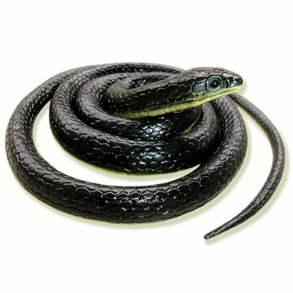 52 Inch Fake Realistic Snake for Kids Adults (Black)