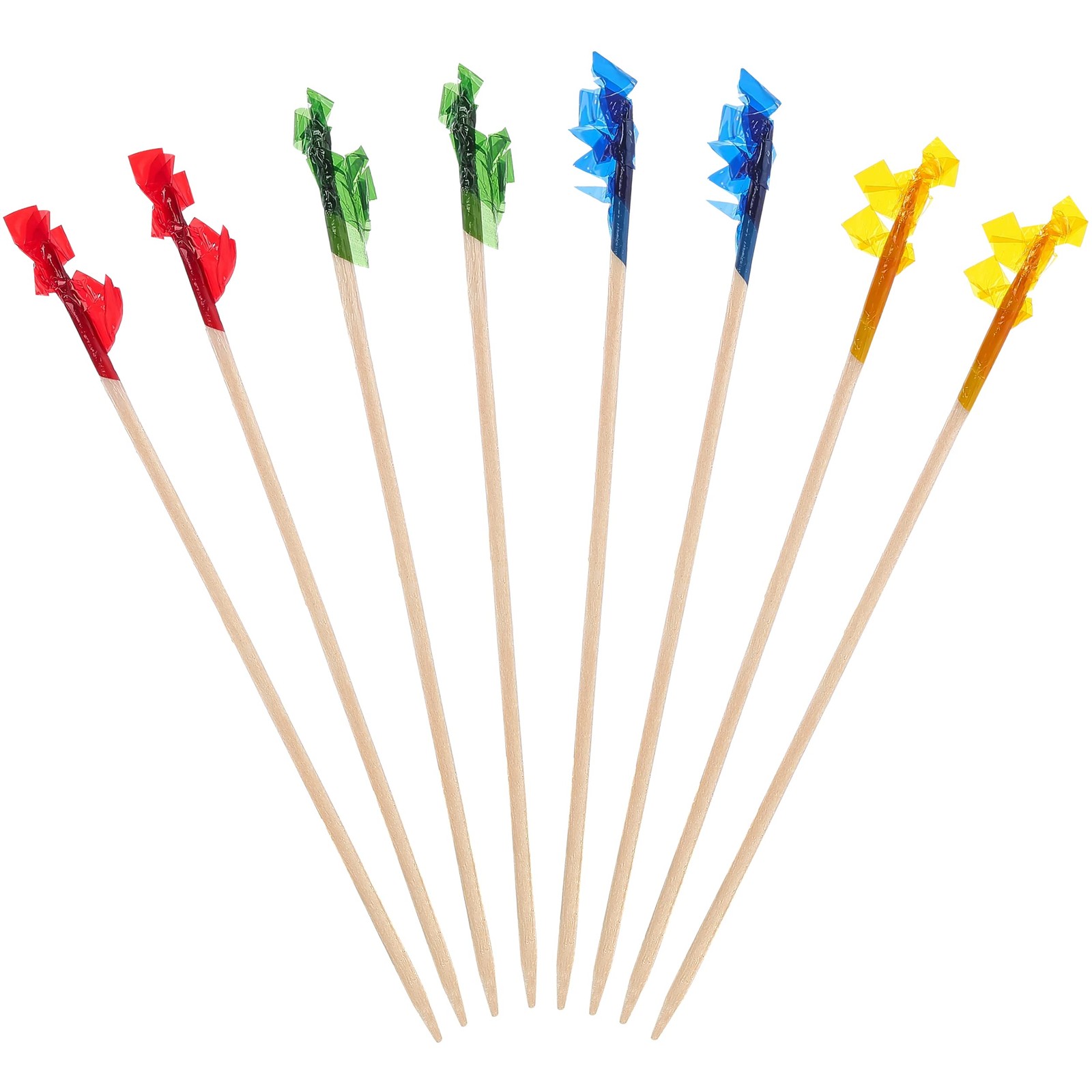 4 Inch Wood Frill Picks Toothpicks,1200 Pcs Cocktail 1200