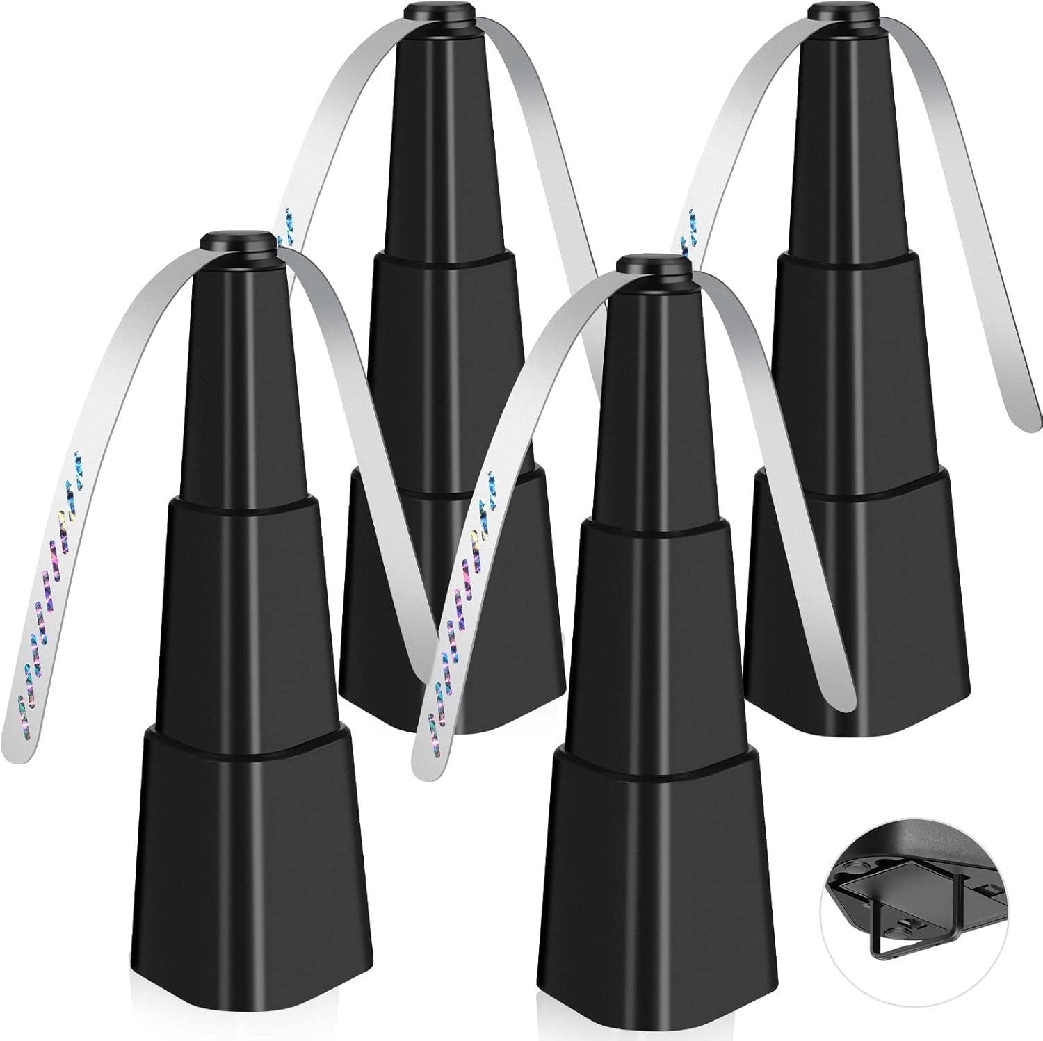 Fretech Fly Fans for Tables 4 Pack – Portable Automatic Picnic Table Food Repell