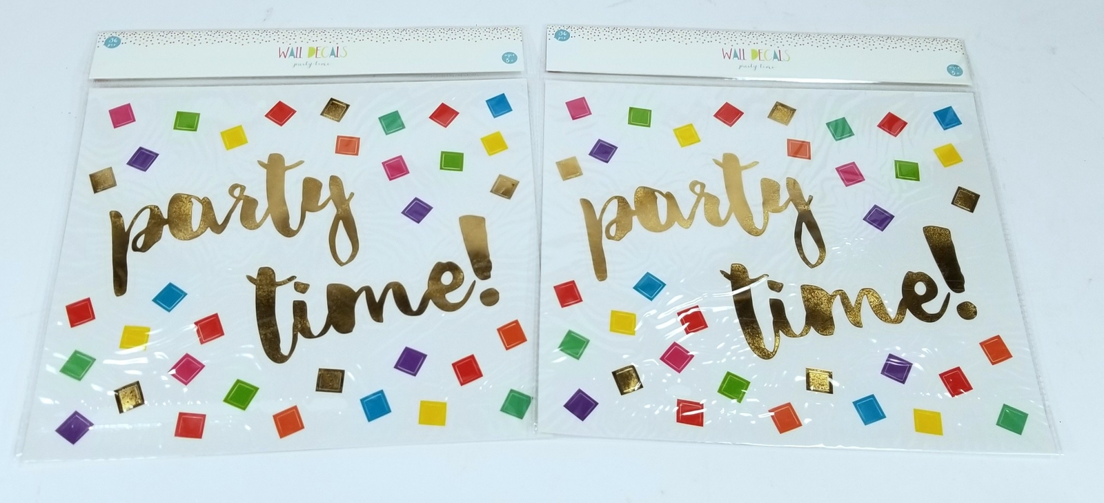 2 Sheets of 36 Count Each – Decorative Wall Art for Any Occasion, Party Time