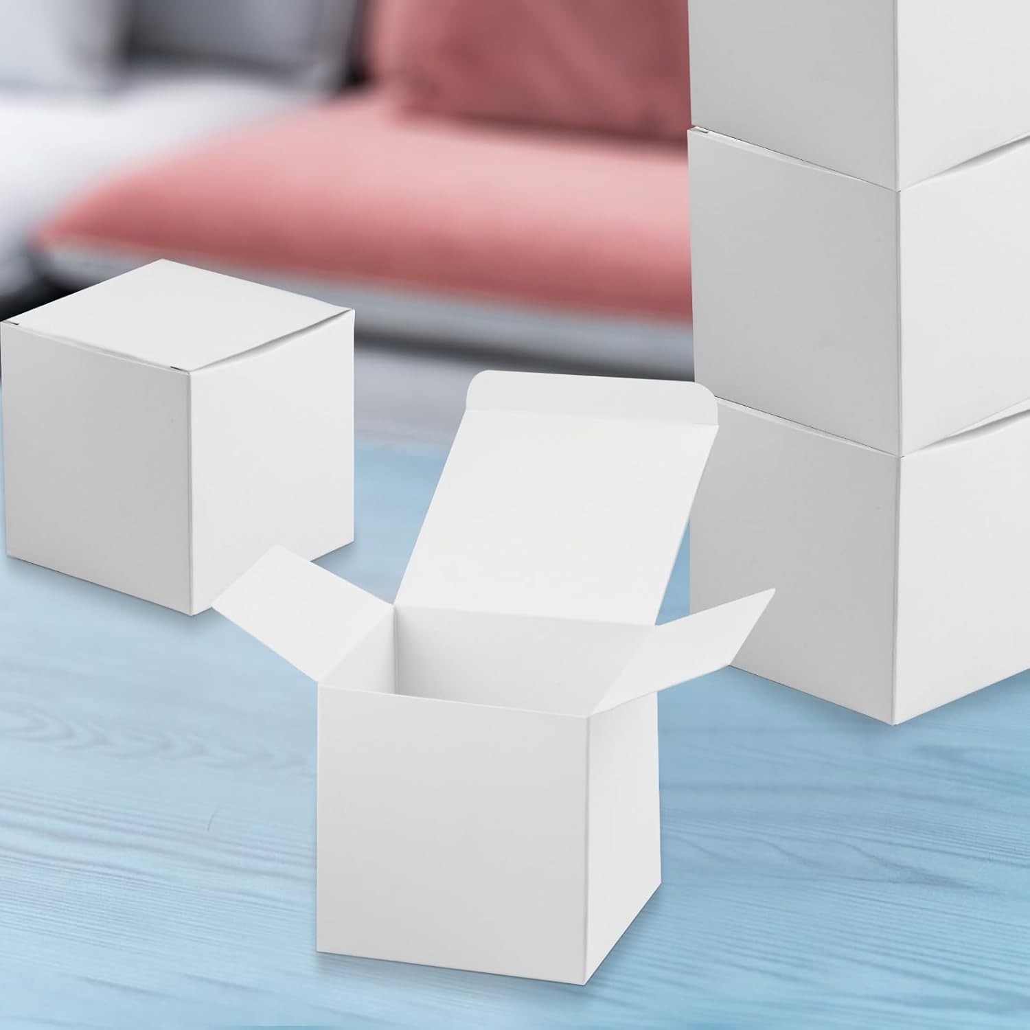 10Pcs Small Boxes with Lids,Mini White Box,Cardboard Paper Present Box Favour