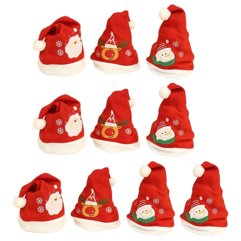 Delicate Christmas Hat Santa Hat Holiday Hat for Adult,Unisex Comfort Hat