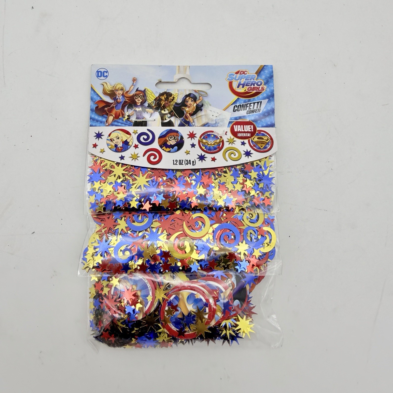 DC Super Hero Girls Foil Confetti Birthday Party Supplies New Decor NEW sealed
