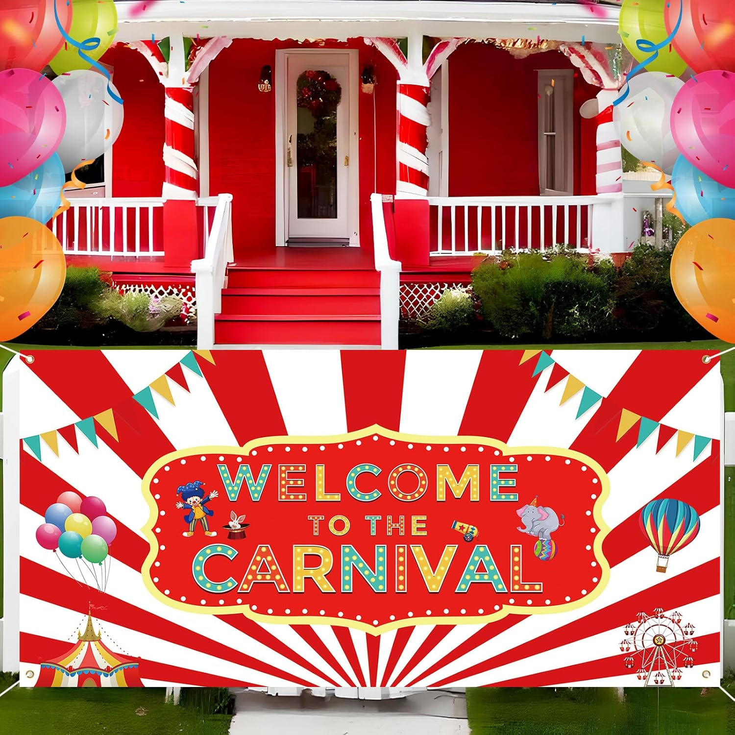 Welcome to the Carnival Banner Carnival Decorations Circus Party Supplies Backdr