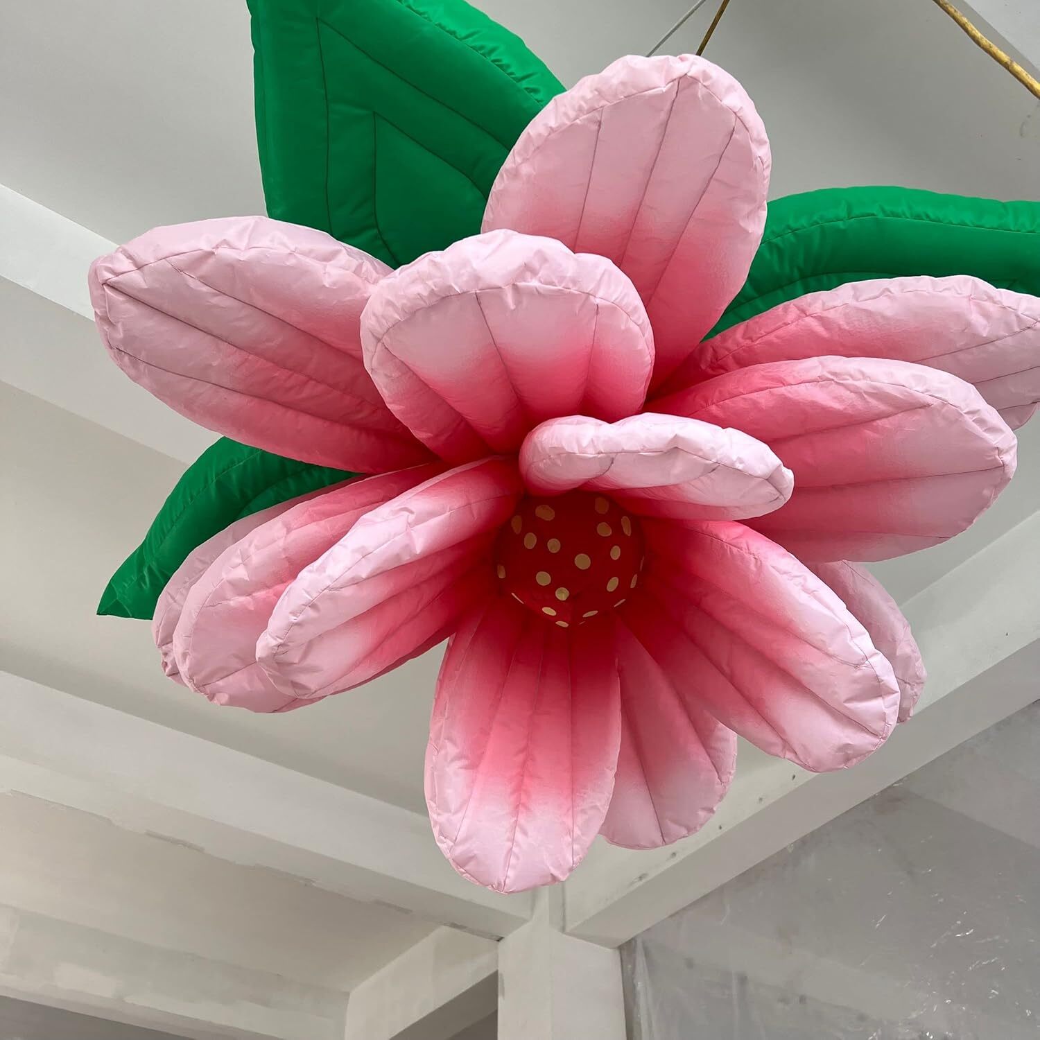 LED Inflatable Rose Flower Decor Indoor for Party Wedding Stage Concert Ceiling