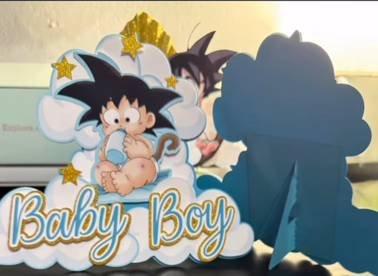Dragon Ball Baby Shower Decoration, cake topper, table centerpiece, cupcake top
