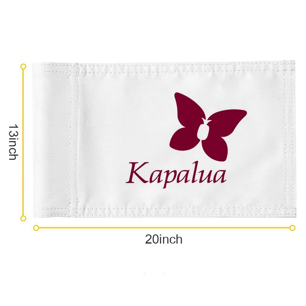 KAPALUA GOLF COURSE Golf Pin Regulation Tube Flag 13x20Inch white