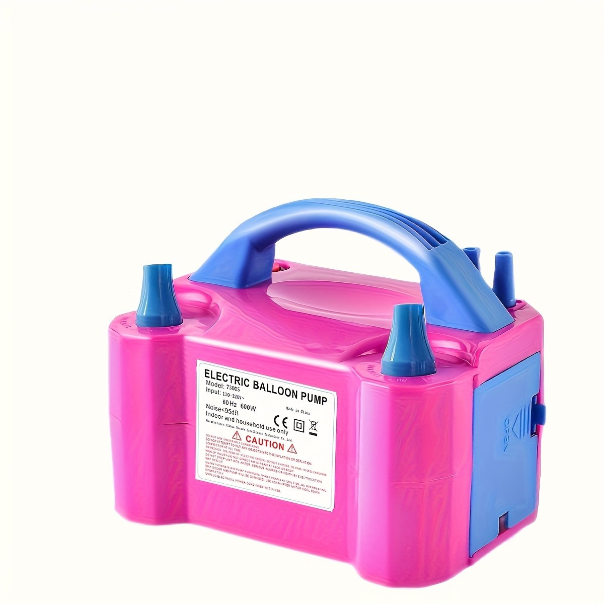 600W Dual Nozzle Electric Balloon Inflator Portable Air Pump US 110V Plug