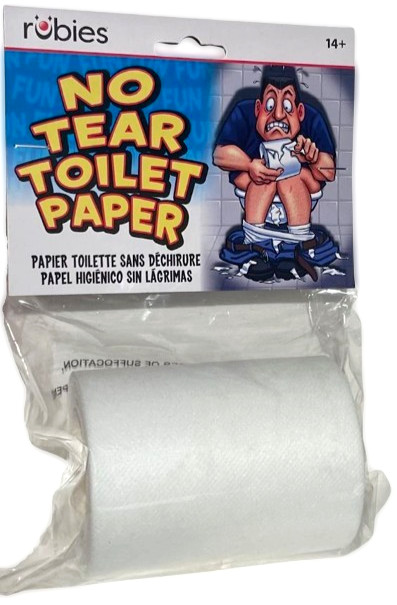 2 Set NO TEAR TOILET PAPER ROLL Non Rip Joke Prank Gag Gift Funny Bathroom Humor