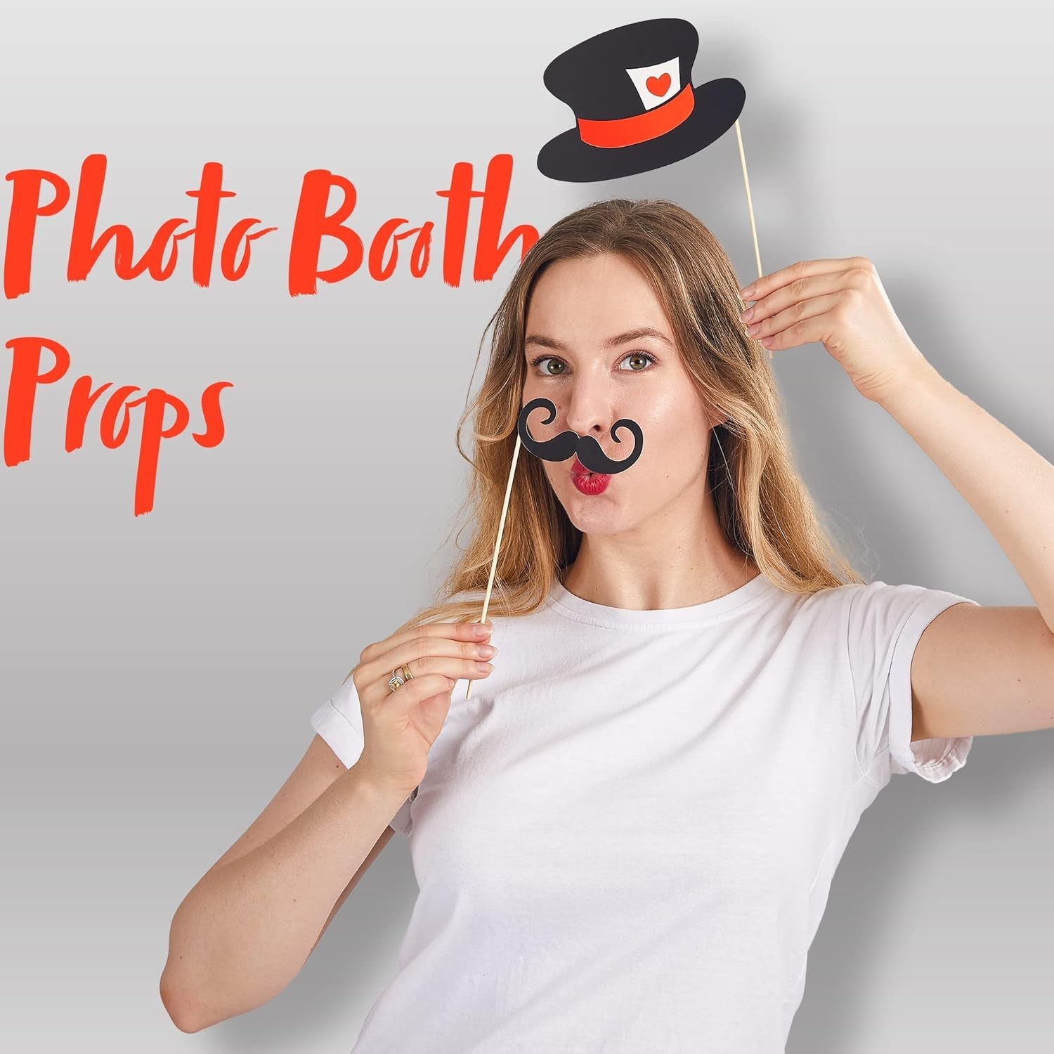 Photo Booth Props 66 Pieces Multi Color Party Favors for Graduation Wedding