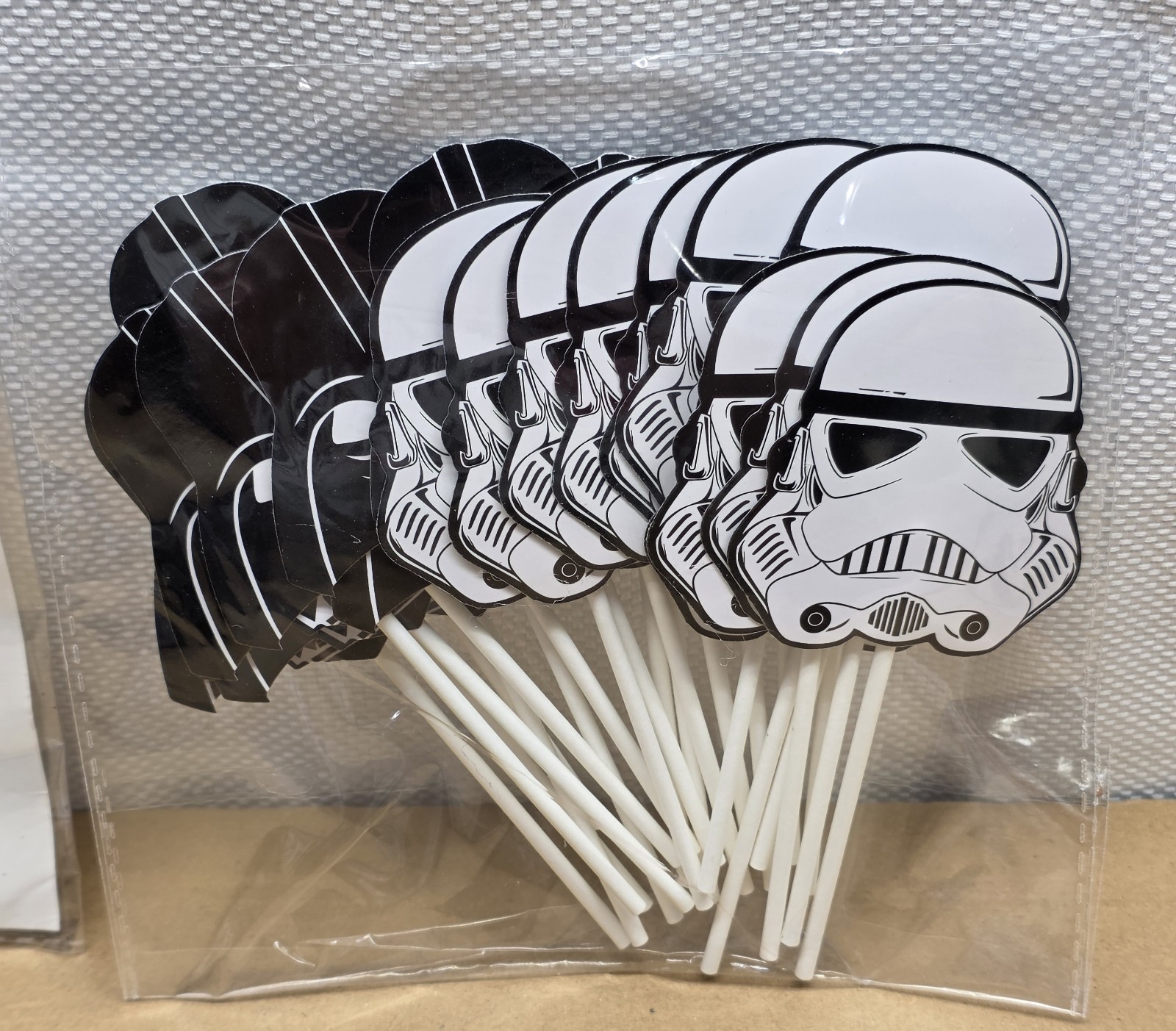 Star Wars Birthday Party Cake and Cupcake Toppers Vader and Storm Troopers