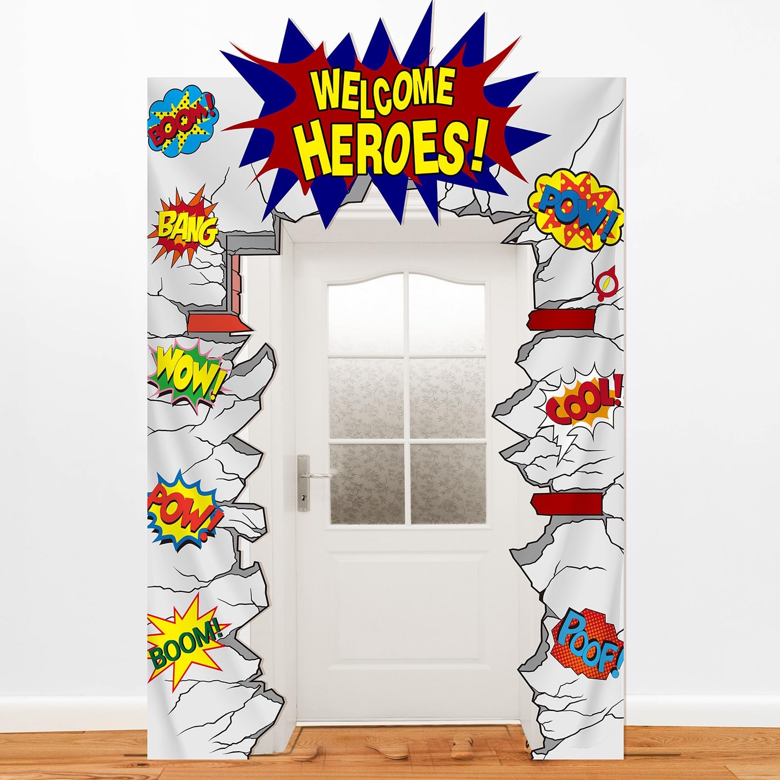 Hero Party Decorations Banner Welcome Hero Decoration Porch Banner Fun Hallow…