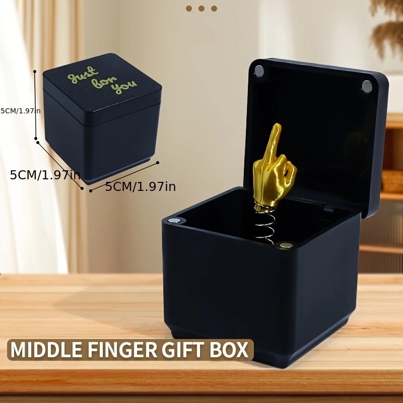Funny Middle Finger Pop Up Box Prank Gift | Gag Toy for Adults & Friends