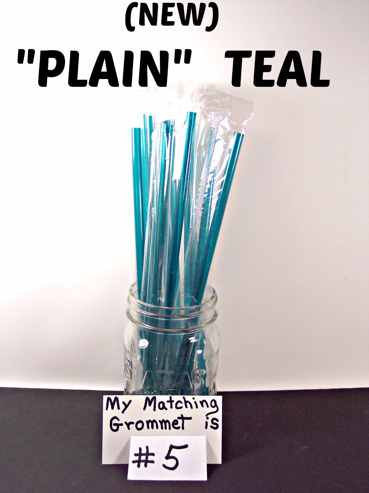 PLAIN ACRYLIC STRAWS, Solid Colors, Individually Wrapped, Reusable