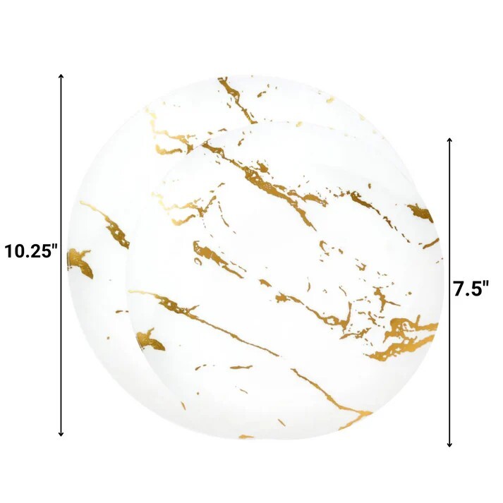 D’VINE COLLECTION Disposable Plastic Tableware Set Wedding Party Package Elegant