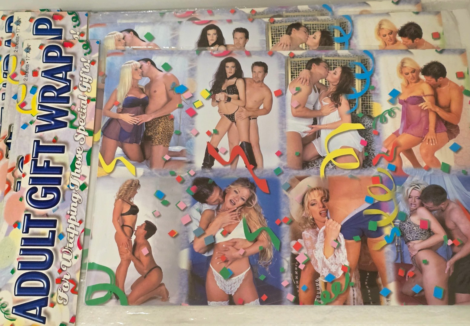 Fun ADULT GIFT WRAP PAPER by Pipedream (2 Sheets / 17″ x 24″)