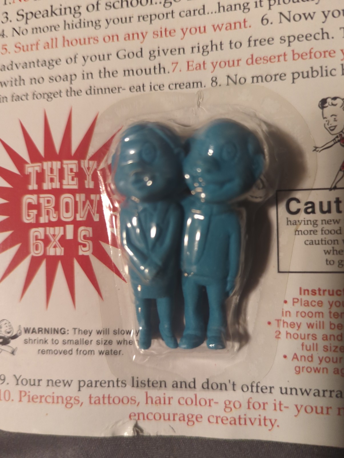 Grow New Parents Novelty Toy Gag Gift Add Water Grows 600% New Rare Collectible