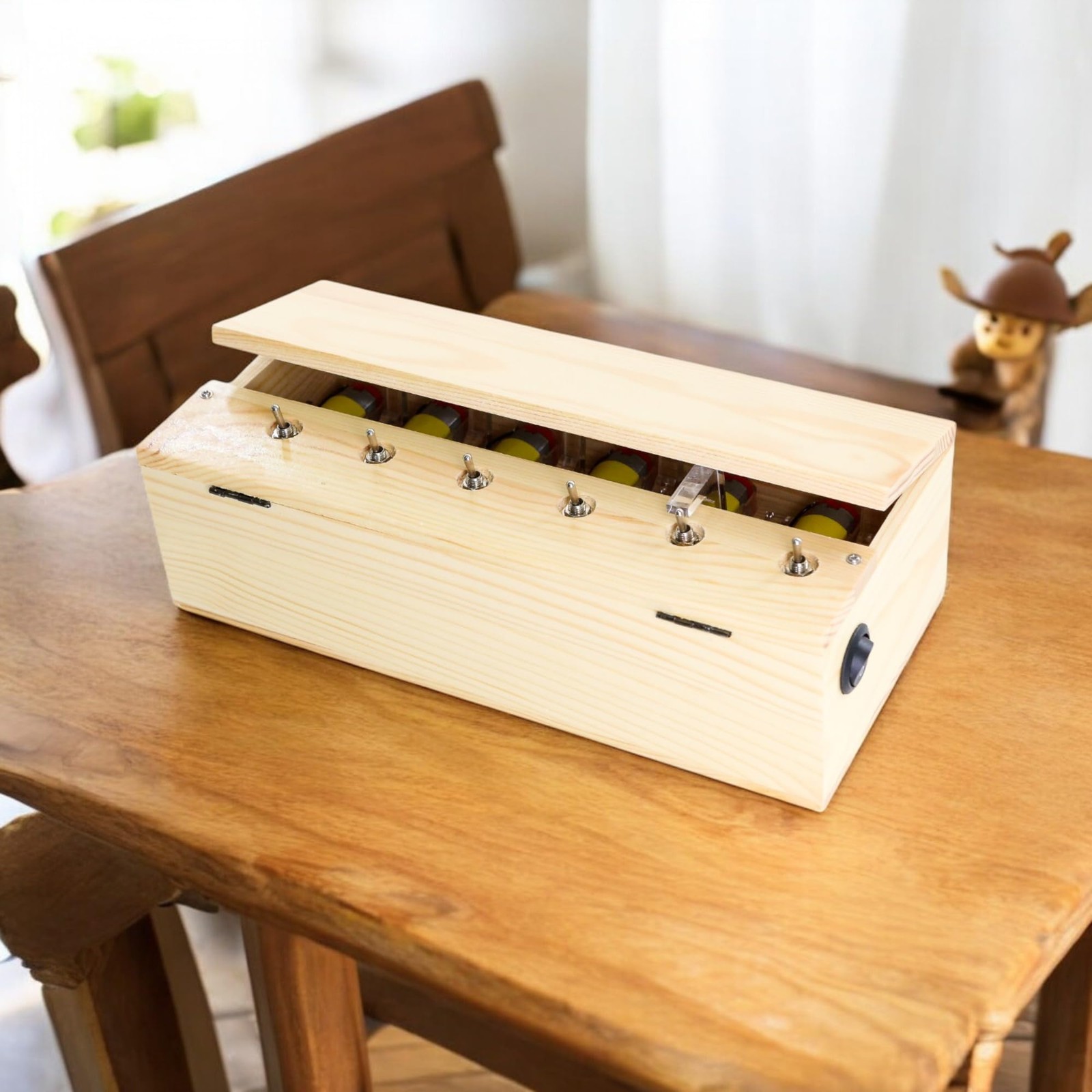 BuleVina Funny Useless Machine Box Toy, Creative Wooden Kit with Attitude Fin…