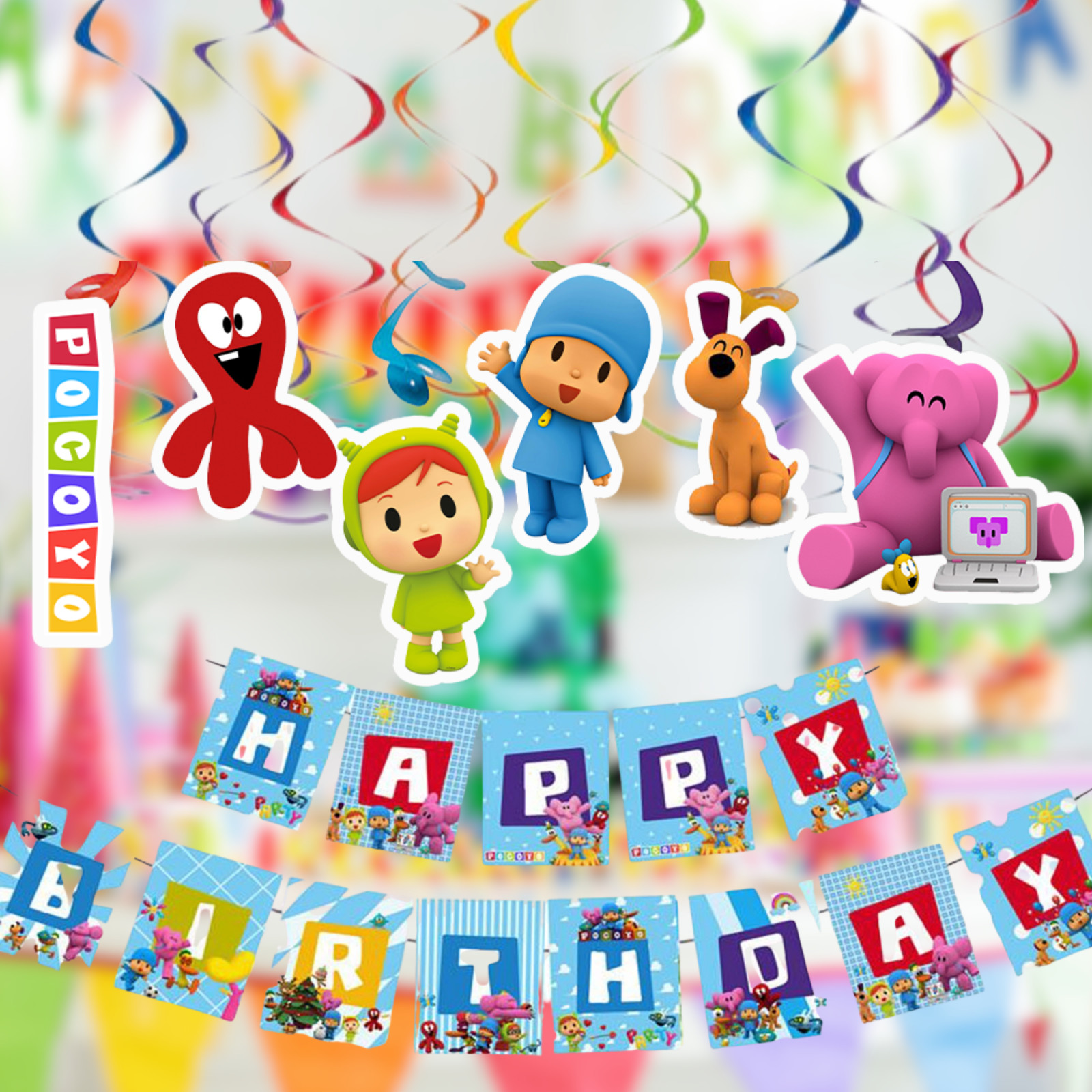 Pocoyo pato birthday party supplies favor centerpiece decoration event theme toy