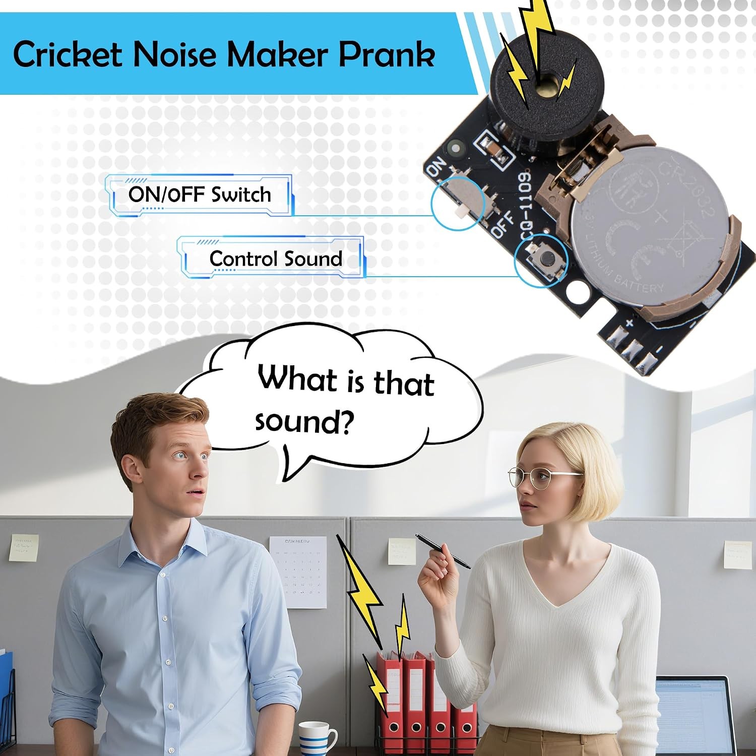 Cricket Noise Maker Prank（3Pcs） Mini Hidden Noise Maker Funny Hidden Beeping Pra