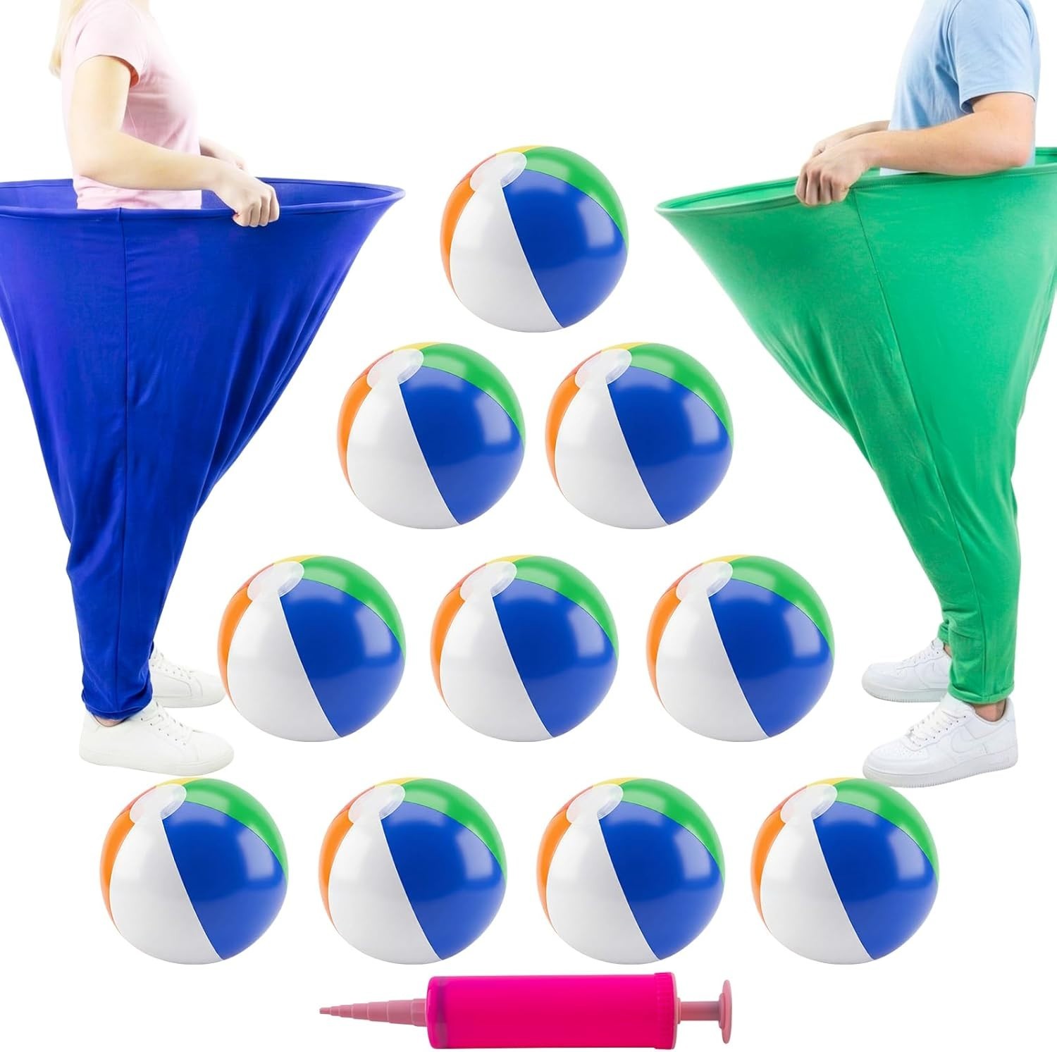 Family Yard Game Granny Pants Toss Set with Balls & Pump for Outdoor Fun