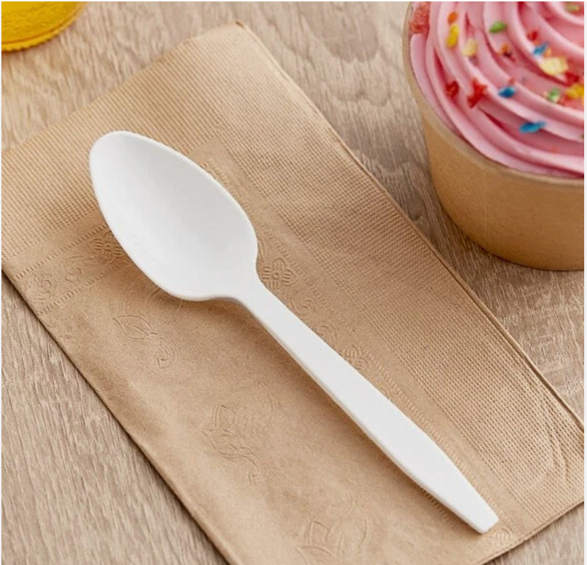 (1000/Count) Teaspoon – Heavy Weight Polypropylene Plastic Teaspoon, White