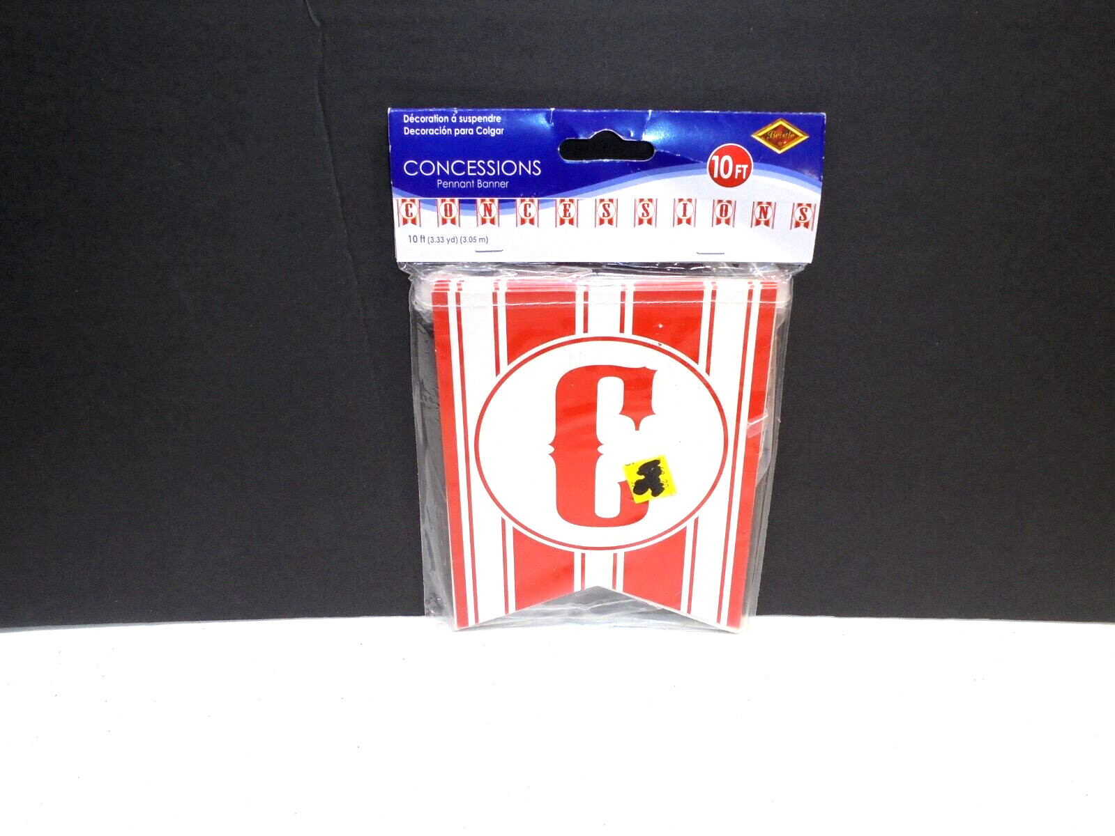 Beistle Party Banner Paper 10 ft. NEW Carnival Circus Concessions Theme