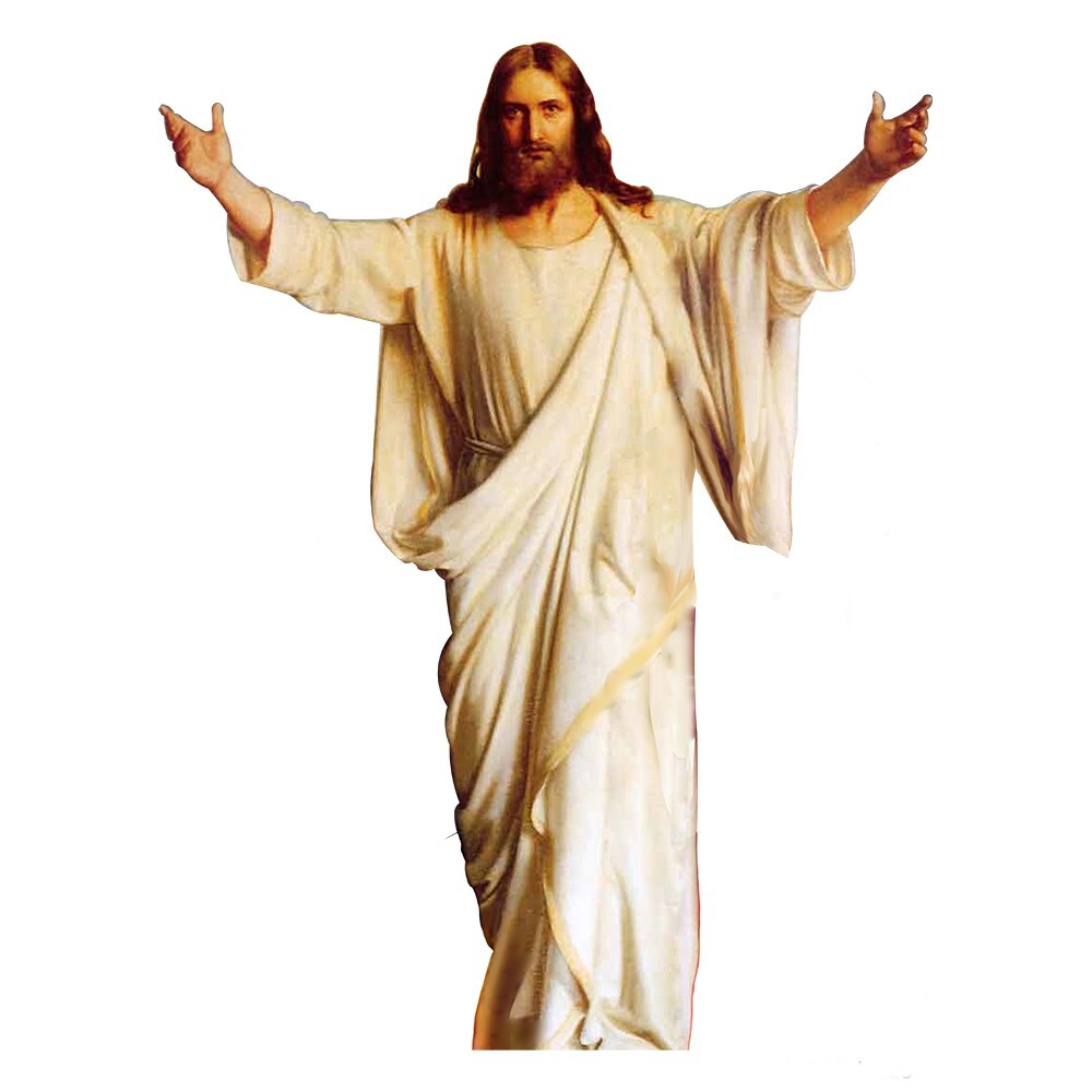 H48801 Jesus Christ Painting 60×46 Cardboard Cutout Stand