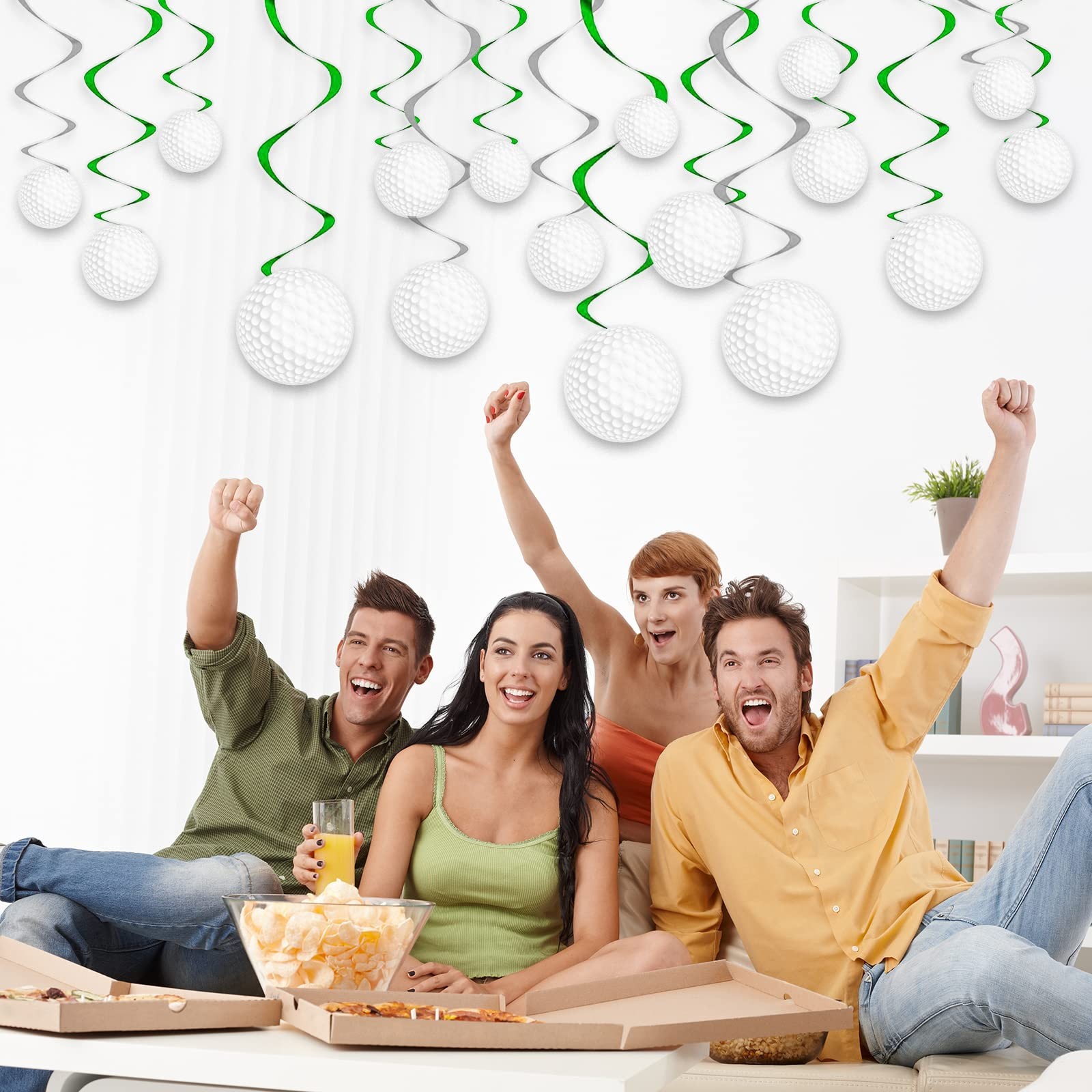 48Pcs Golf Party Decorations Hanging Swirls Golf Theme Party Supplies Birthda…