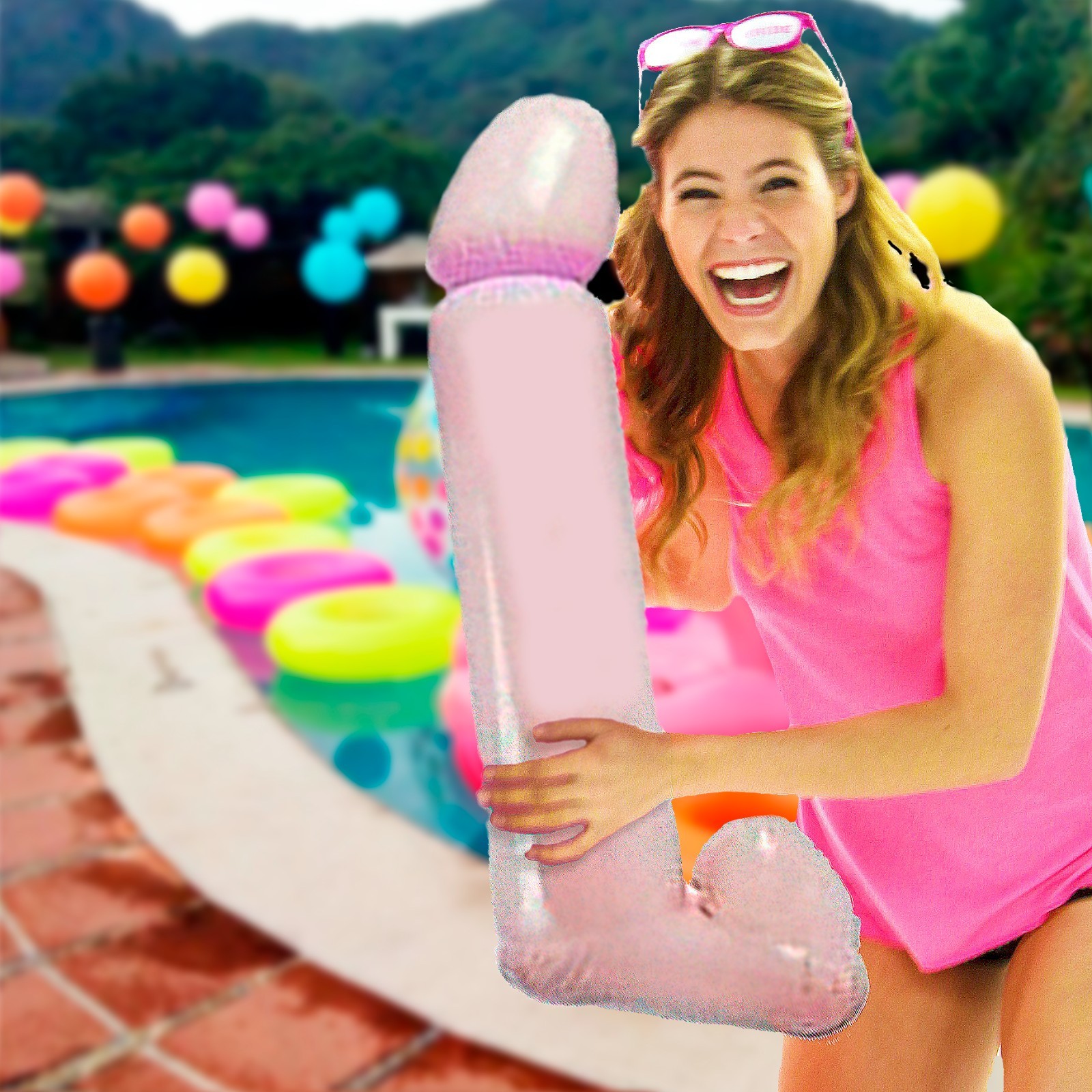 Jumbo 3ft Inflatable Penis Blow Up Bachelorette Party Favors-FREE USA SHIPPING